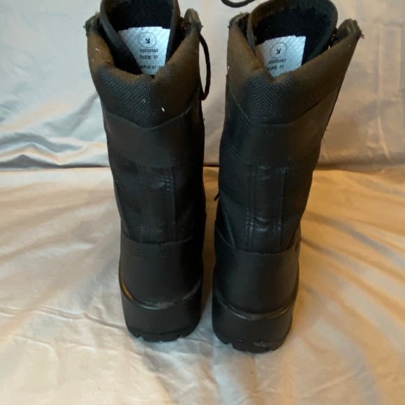 Black Vibram Sole Combat Boots Women's Size 37 Military Style Lace Up - Picture 4 of 11